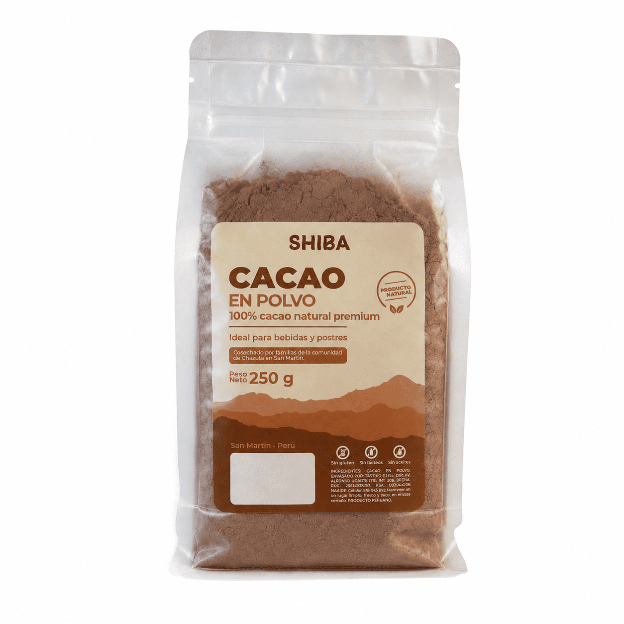 Cacao en polvo SHIBA